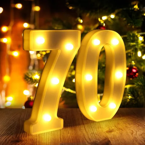 Miniatura 13 de Símbolo Ampersand LED Grande &, Letras de Marquesina Cartel 26 Letras del Alfabeto y 10 Números Luminosos para Decoración de Fiestas, Números