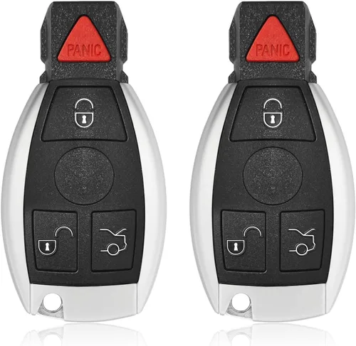 Repuesto para Mercedes Benz 1997-2016 All C CL E G GL ML R S Class Key Fob Control remoto IYZ3312 IYZ3317 315MHz 4 botones, negro, paquete de 2