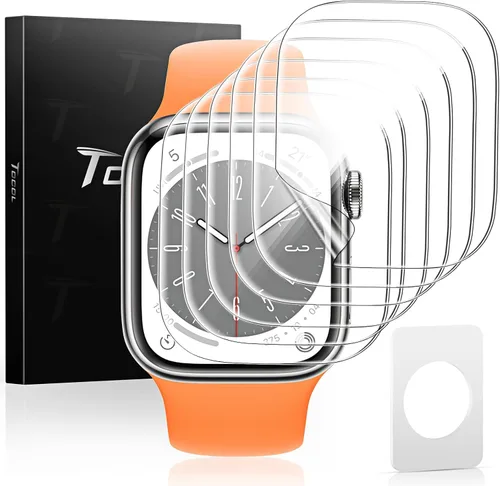 TOCOL Paquete de 6 protectores de pantalla para Apple Watch 44mm SE (2.ª generación) Series 6 Series 5 Series 4, película flexible transparente HD