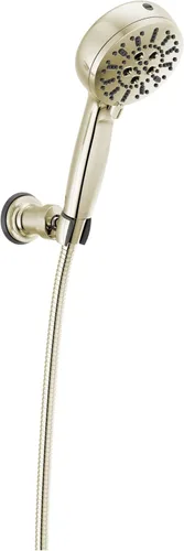 Miniatura 9 de Delta Lumicoat Chrampagne Bronze 55884-CZ-PR - Cabezal de ducha de mano y manguera de montaje en pared dorado cepillado de 7 ajustes con espray