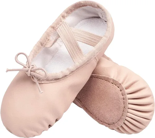 Miniatura 9 de Stelle Zapatos de ballet para niñas Zapatillas de ballet para niños pequeños Zapatillas de cuero suave para niños Zapatos de baile para niños