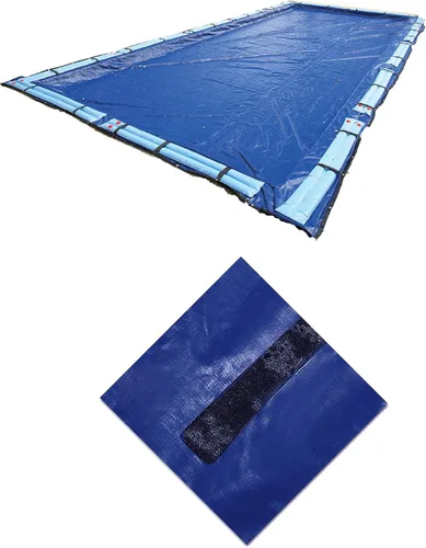 Miniatura 8 de Blue Wave BWC954 Oro 15 años 14 x 28 pies Cubierta rectangular de piscina para invierno, Azul Real