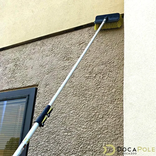 Miniatura 4 de DOCA - Cepillo de limpieza para poste de extensión de mango largo, escoba al aire libre y cepillo para fregar para suelo de casa, cubierta, patio