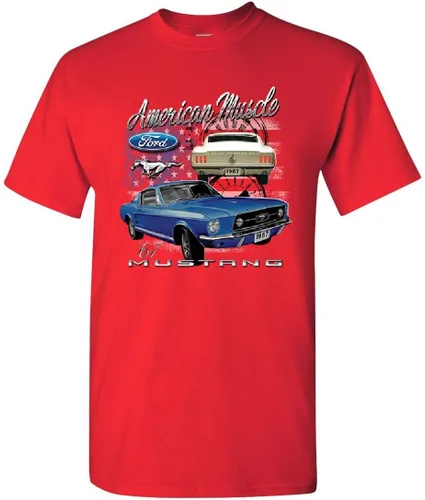 Miniatura 12 de Ford Mustang Shelby 1967 GT - Camiseta para hombre de Muscle Cars Azul marino