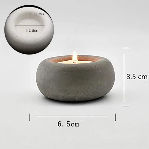 Miniatura 2 de Nicole - Molde de silicona para velas de hormigón, soporte para velas de cemento, herramienta de decoración para manualidades en el hogar