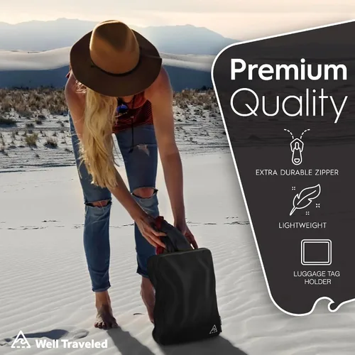 Miniatura 2 de Cubos de embalaje de compresión de lujo de 8 piezas para viajes, maximiza el espacio en el equipaje con diseño HybridMax de doble capacidad, bolsas