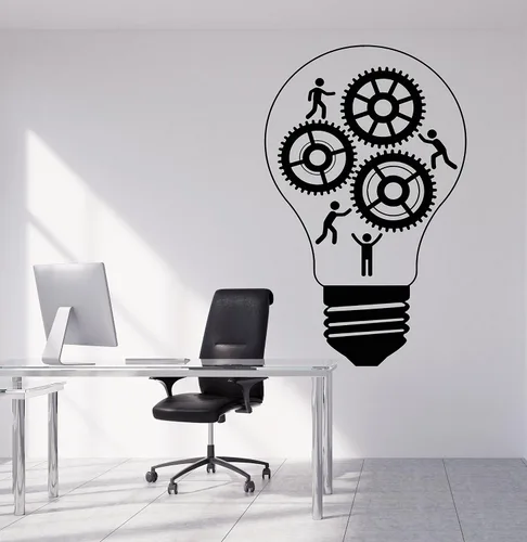 Miniatura 5 de Vinilo calcomanía decorativo para pared Teamwork foco Idea Oficina Trabajador Arte Decoración Pegatinas Decoración grande (1302ig)