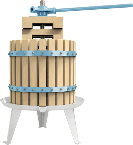 Miniatura 12 de SQUEEZE master Prensa de Frutas - 7.9 Galones/30L - Cesta de Madera Maciza Prensa de Vino - Exprimidor Tradicional Vintage - 6 Bloques de Prensa