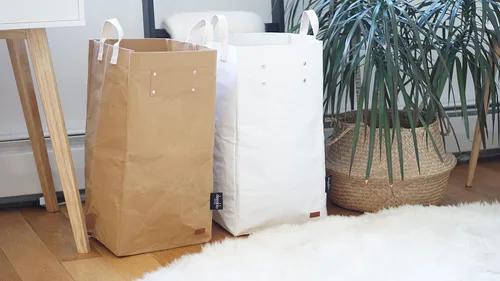 Miniatura 9 de Deeablo New York - Papelera de reciclaje de interiores reutilizable sostenible para cocina, papelera de reciclaje multiusos, contenedores de Blanco