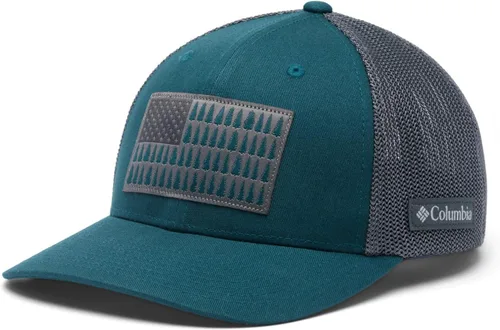 Miniatura 193 de Columbia - Gorra de malla con bandera con árboles unisex para adultos, corona alta