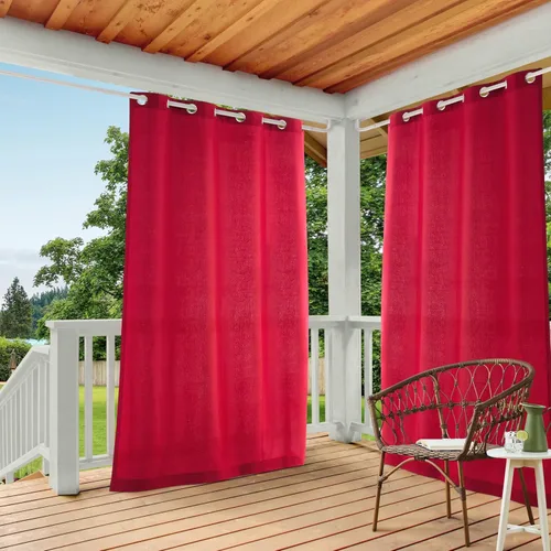 Miniatura 17 de TOWN & COUNTRY BASICS Cabana Cortinas Sólidas de Peso Pesado para Interiores y Exteriores, Opacidad de Filtrado de Luz con Ojales en la Parte Verde