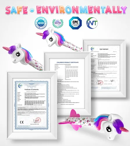 Miniatura 5 de beefunni Lanzador de cohetes de unicornio para niños, 4 unicornios, juguetes al aire libre para niñas, regalos de Navidad, Pascua, cumpleaños