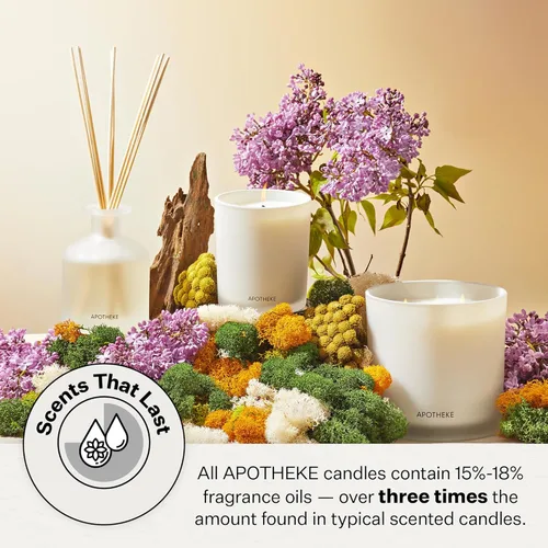 Miniatura 38 de Apotheke Velas perfumadas exclusivas para el hogar, lavanda Hinoki, 10.5 onzas, cera de soja, no tóxica, tarro grande blanco, velas de lujo regalos