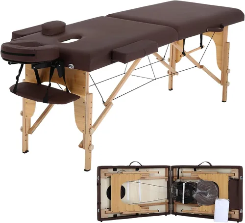 Miniatura 11 de Mesa de masaje portátil - Cama de spa plegable para fisioterapia, esteticista, tatuaje - negro