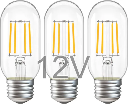 Miniatura 11 de Paquete de 2 bombillas LED de 12 voltios A19 de bajo voltaje Edison de 4 W 400 lm E26 2700 K blanco cálido, 40 vatios equivalente a incandescente RV