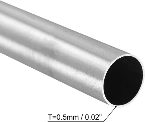 Miniatura 3 de uxcell Tubo redondo de acero inoxidable 304 0.512 in OD 0.020 in espesor de pared 11.811 in longitud 3 piezas