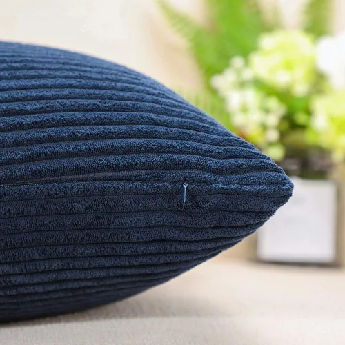 Miniatura 2 de Artscope Fundas de Almohada de Pana a Rayas Acogedoras Súper Suaves Decorativas Oblongas Fundas de Almohada Decorativa Fundas de Cojín para Sofá