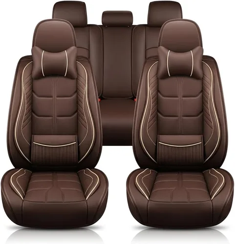 Miniatura 17 de URINOVET Funda de asiento de automóvil Toyota 4Runner 1999-2023, funda de asiento delantero y trasero de 5 plazas, fundas de asiento de cuero