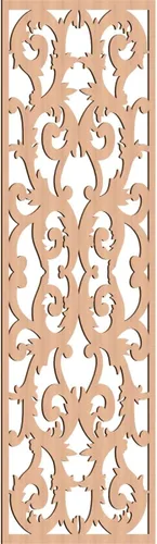 Miniatura 44 de Meadville Paneles decorativos de pared de madera con calado, 9 3/8 pulgadas de ancho x 24 3/8 pulgadas de alto x 1/4 de alto, aliso