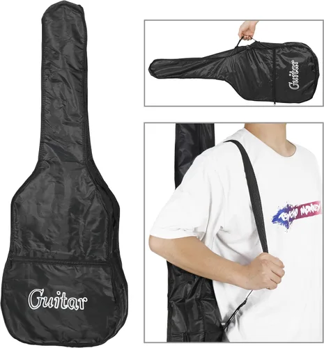 Miniatura 7 de Kit combinado de guitarra acústica rosa de 38 pulgadas para niños, adolescentes, principiantes, amantes de la música, con bolsa de concierto