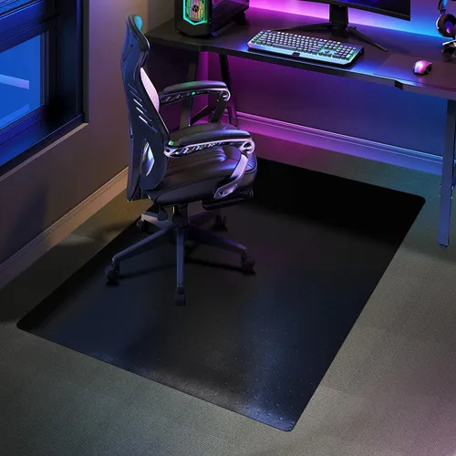 Miniatura 9 de SALLOUS Tapete para silla de oficina para alfombra, 45" x 53" tapete resistente para sillas para suelos alfombrados, tapete antideslizante con borde