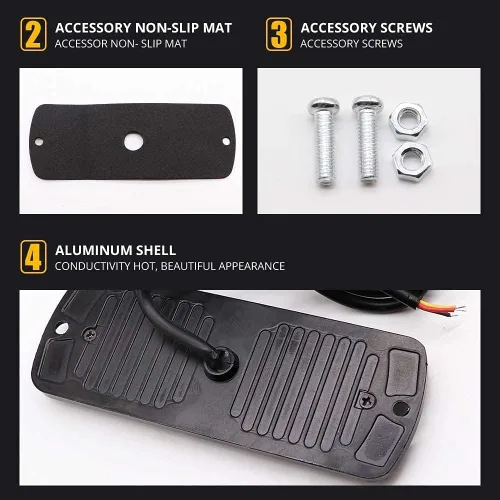 Miniatura 9 de Barra de luz estroboscópica intermitente de advertencia de peligro de emergencia de 12 LED, ultra delgada, para vehículos todoterreno, ATV