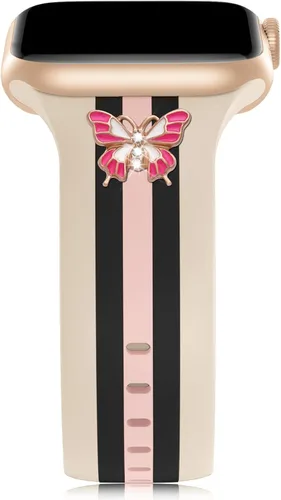 Miniatura 10 de Banda de diseñador con adornos decorativa compatible con Apple Watch de 38mm 40mm 41mm 42mm 44mm 45mm 46mm 49mm, para mujeres y hombres, pulseras
