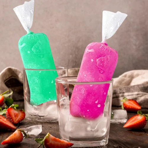 Miniatura 3 de LOMIMOS 200 bolsas para hacer paletas de hielo, bolsas desechables de plástico para paletas de hielo con embudo para adultos y niños, para hacer