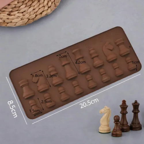 Miniatura 4 de Forma de ajedrez de chocolate de silicona para bricolaje, cera derretida para hornear, decoración para fiestas de cumpleaños, bodas, aniversarios