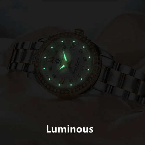 Miniatura 7 de BESTKANG Relojes de lujo automáticos para mujer, calendario impermeable de 164.0ft, reloj mecánico de acero inoxidable