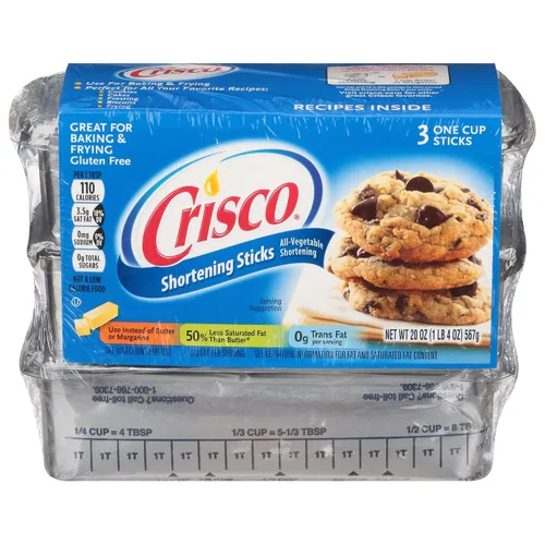 Crisco Palitos de Mantequilla Vegetal, 20 onzas, 3 palitos