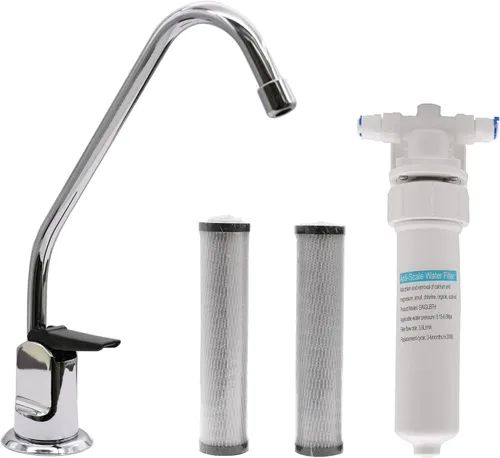 Miniatura 10 de Westbrass CO128-11 Kit de grifo dispensador de agua fría pura estilo Touch-Flo de 8 pulgadas con unidad de filtro en línea debajo del fregadero y 2