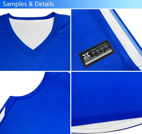 Miniatura 48 de KXK Camiseta de baloncesto reversible en blanco para hombre, uniforme de equipo, atlético, hip hop, camisetas de baloncesto S-4XL
