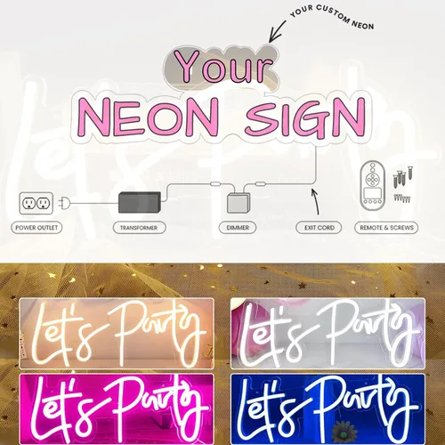 Miniatura 4 de Letrero LED de neón personalizado con apellido para bodas, letreros luminosos personalizados para decoración de pared y habitación, fiesta