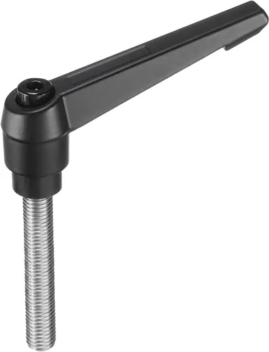 Miniatura 27 de uxcell Manija de palanca de sujeción ajustable M5 x 0.787 in óxido negro métrico acero al carbono macho roscado perillas de mano con botón