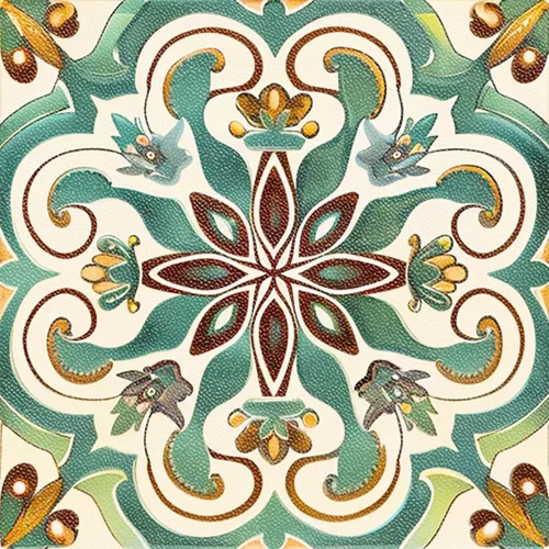 Miniatura 9 de IVN 10 PIEZAS 12x12 Pulgadas Azulejos de Piso con Patrón Floral Retro de Despegar y Pegar, Adhesivos Vinilo Desmontables y Autoadhesivos