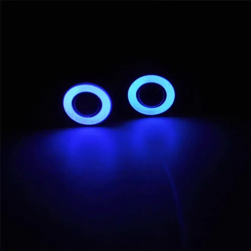Miniatura 4 de QUE-T Faro LED de ojos de ángel y ojos de demonio de 0.512 in, 2 luces LED para autos de oruga 1:10 modelo RC (azul + blanco, 0.512 in)