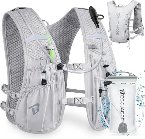 Miniatura 12 de BECOJADDE Chaleco de Hidratación Mochila para Correr para Hombres Mujeres, Mochila de Hidratación Ligera de 5L para Correr, Chaleco de Hidratación