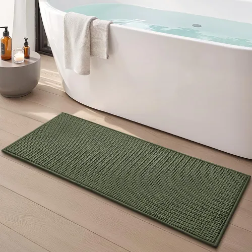 Miniatura 11 de Alfombras de baño antideslizantes lavables, alfombra de baño súper absorbente y delgada de secado rápido de pelo bajo para baño pequeño