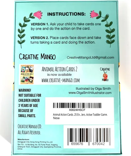Miniatura 9 de Tarjetas de acción de animales de mango creativo (tarjetas de acción animal 1)