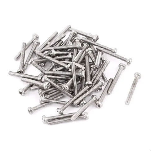 Miniatura 12 de uxcell Tornillos Phillips de cabeza cruzada de acero inoxidable 304 M2 x 0.118 in 60pcs