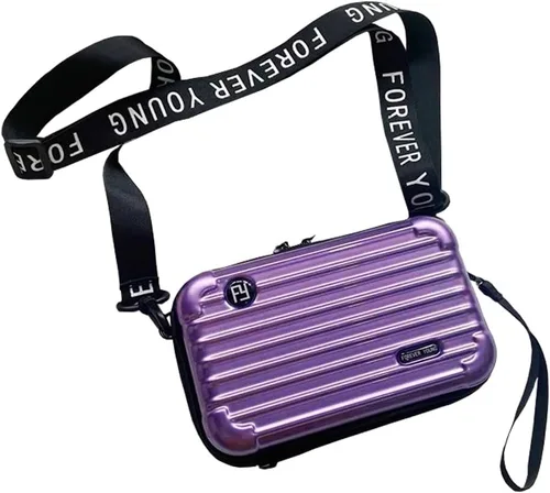 Miniatura 15 de Maleta multifuncional de viaje de PVC rígido, bolsa de maquillaje y artículos de tocador portátil para mujer, bolsa cruzada de almacenamiento