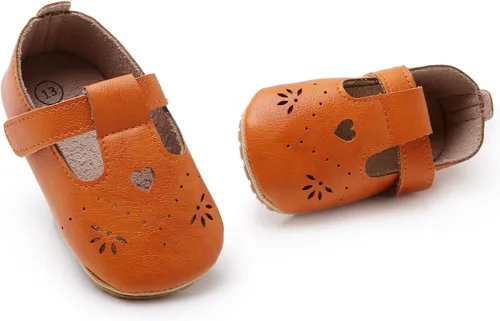Miniatura 111 de RVROVIC Mocasines de princesa para bebé, zapatos brillantes de Mary Jane, zapatos de cuna de suela suave y ligera de primera calidad, zapatos