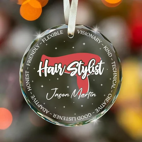 Miniatura 9 de Adorno de cristal con foto personalizada 2026 – Adorno de Navidad familiar personalizado, nombre personalizado, foto, fecha, recuerdo del día