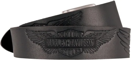 Miniatura 2 de Harley-Davidson HDMBT11334-BLK - Cinturón de piel para hombre, color negro