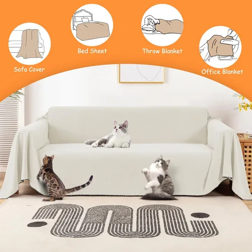 Miniatura 6 de Lucky Monet Funda de Sofá Impermeable Lavable Protectores de Fundas de Sofá Seccional para Mascotas Perros Fundas de Sofá Resistentes al Agua Manta