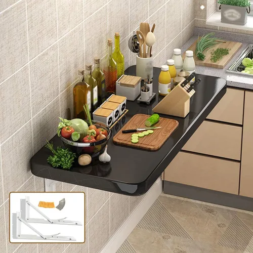Mesa plegable flotante para colgar en la pared, escritorio multifunción para ordenador/mesa/mesa de trabajo, mesa de comedor, cocina, tocador, 4