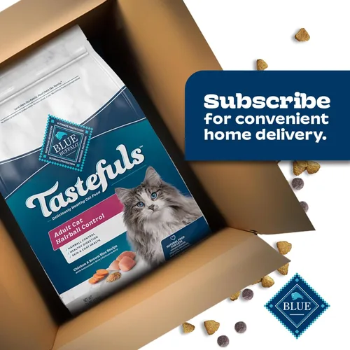 Miniatura 11 de Blue Buffalo Tastefuls alimento seco para gatos adultos con cuidado del pelo de bola, hecho en Estados Unidos con ingredientes naturales, receta