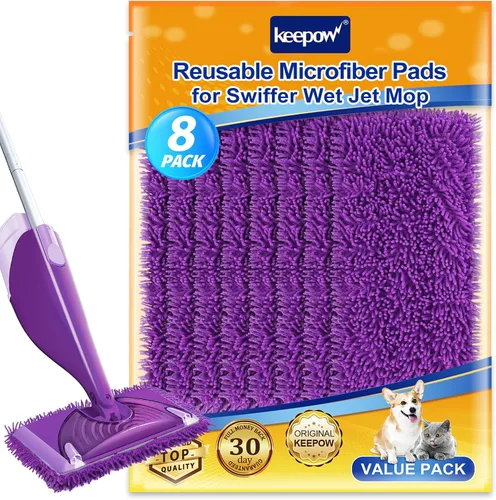 Miniatura 9 de Almohadillas de microfibra compatibles con Swiffer WetJet, almohadillas húmedas, almohadillas húmedas, almohadillas secas, almohadillas de recambio