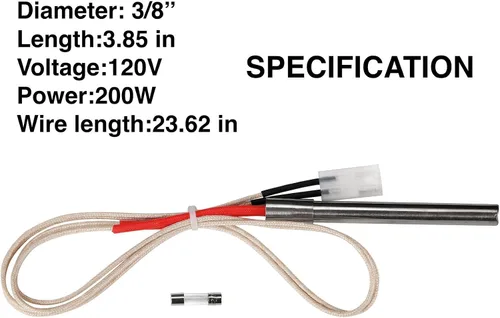 Miniatura 2 de GRILLME Kit de encendido de varilla caliente de repuesto para parrillas de pellets de madera Traeger